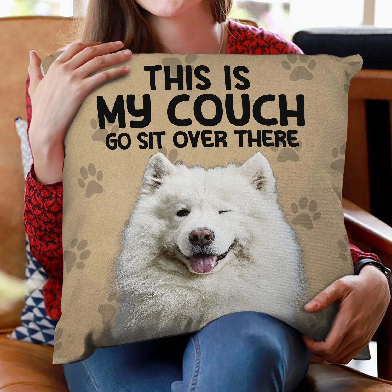 Custom Photo This Is My Couch Go Sit Over There - Home Decor, Birthday, Housewarming Gift For Dog Lovers & Cat Lovers - Personalized Pillow - Image 3
