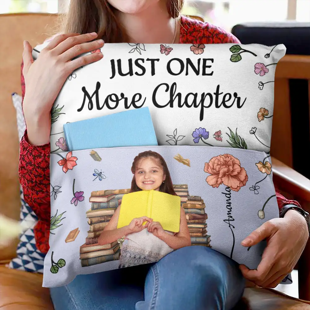 Custom Photo This Is My Reading Pillow - Personalized Pocket Pillow - Image 3