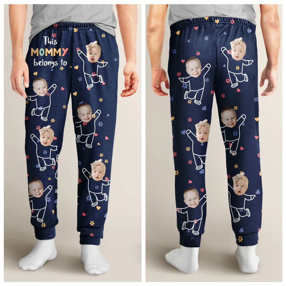 Custom Photo This Nana Belongs To Grandkids - Personalized Pajama Pants - Image 5