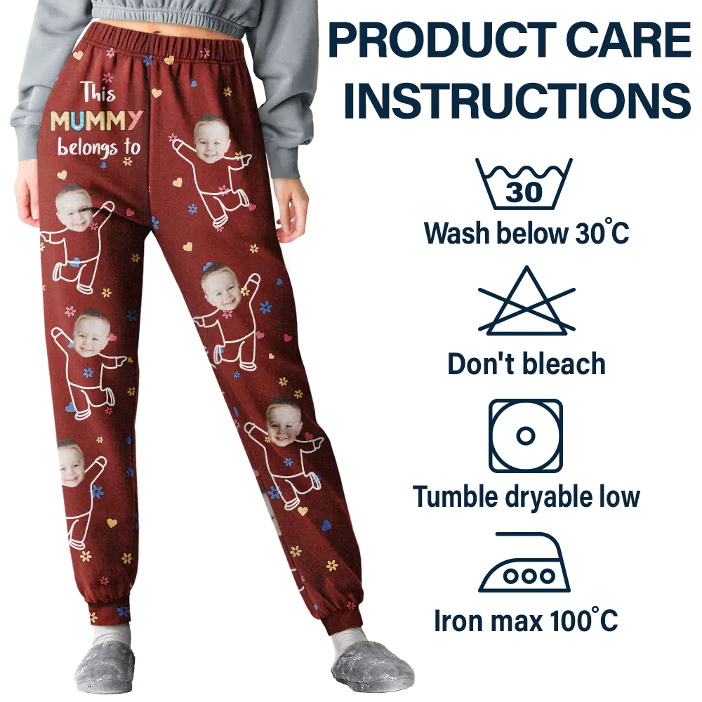 Custom Photo This Nana Belongs To Grandkids - Personalized Pajama Pants - Image 6