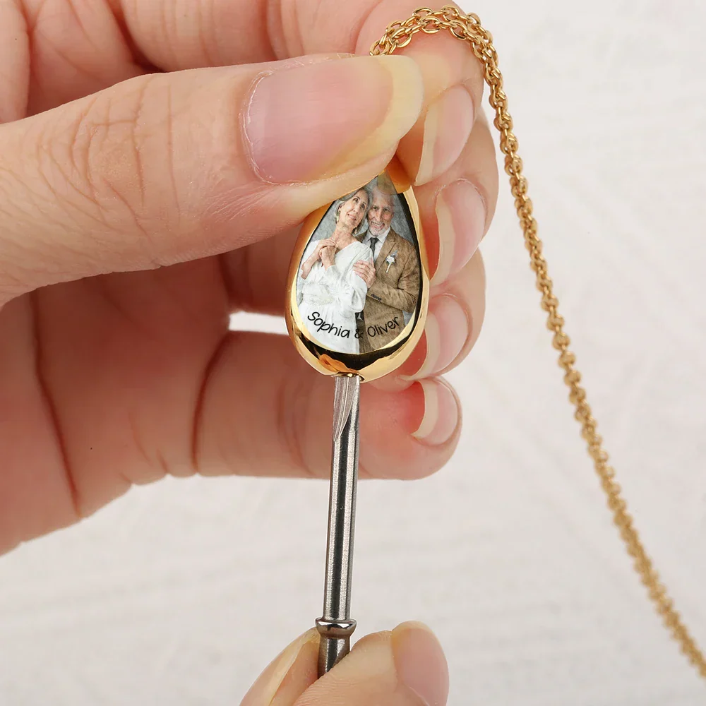 Custom Photo Till Death Do Us Part - Personalized Keepsake Necklace - Image 3
