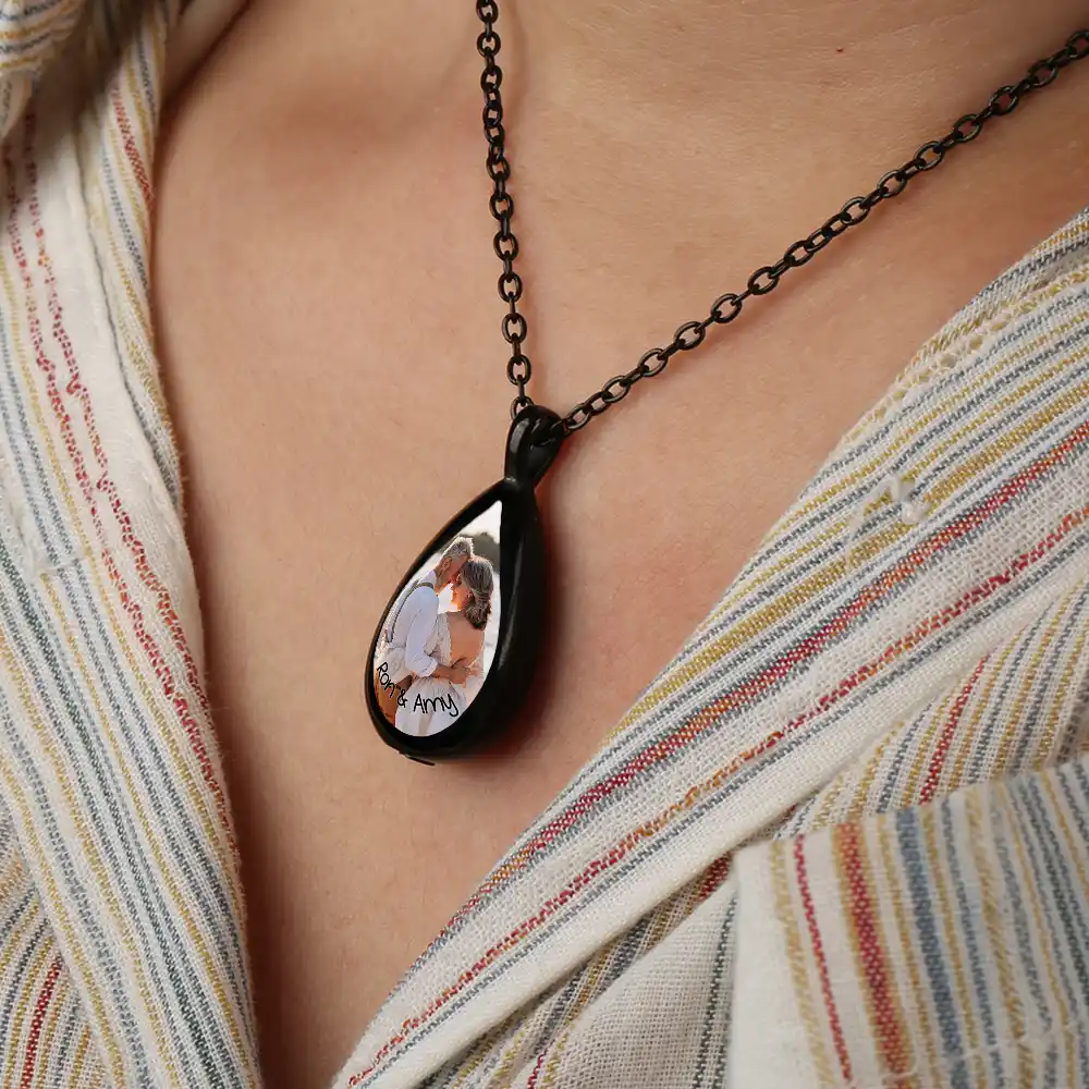 Custom Photo Till Death Do Us Part - Personalized Keepsake Necklace - Image 6