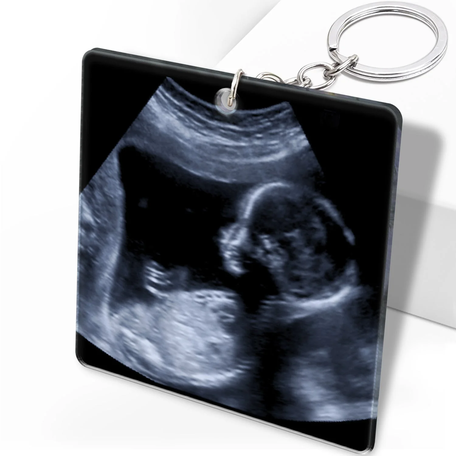 Custom Photo To Daddy Now You Can Carry Me Too - Gift For Dad, Father, New Parents - Personalized Acrylic Keychain - Image 2