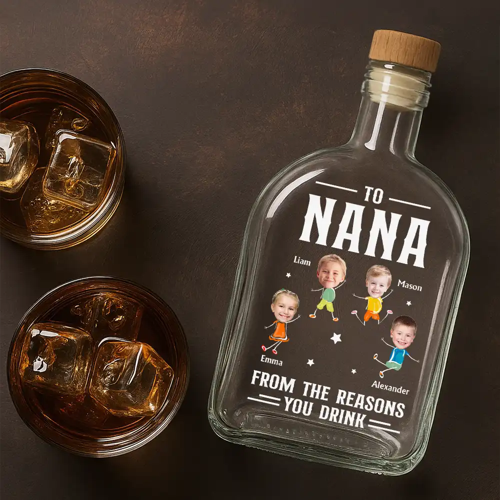 Custom Photo To Mom Dad From The Reasons You Drink - Personalized Whiskey Bottle - Image 5