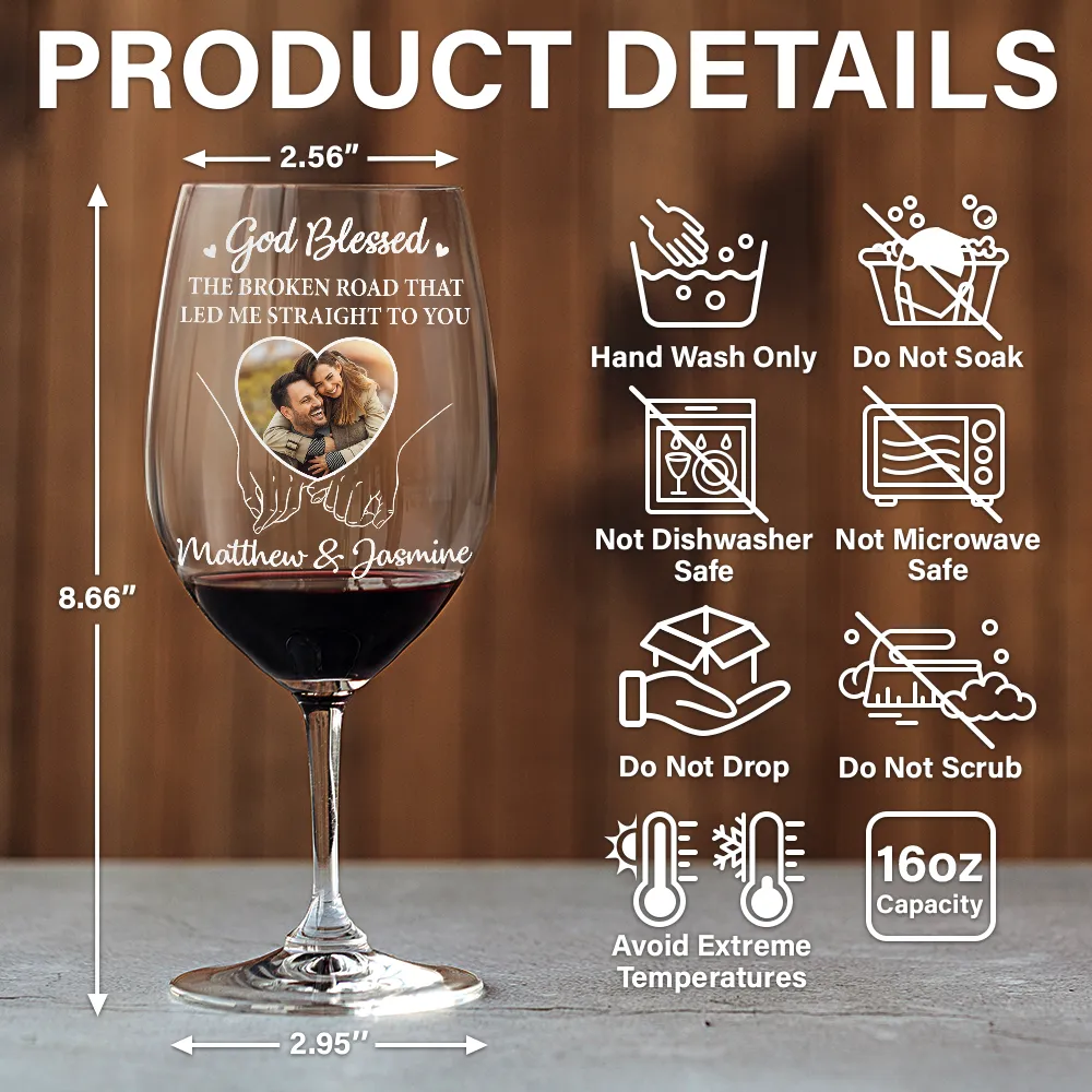 Custom Photo Together Since - Personalized Wine Glass - Image 5
