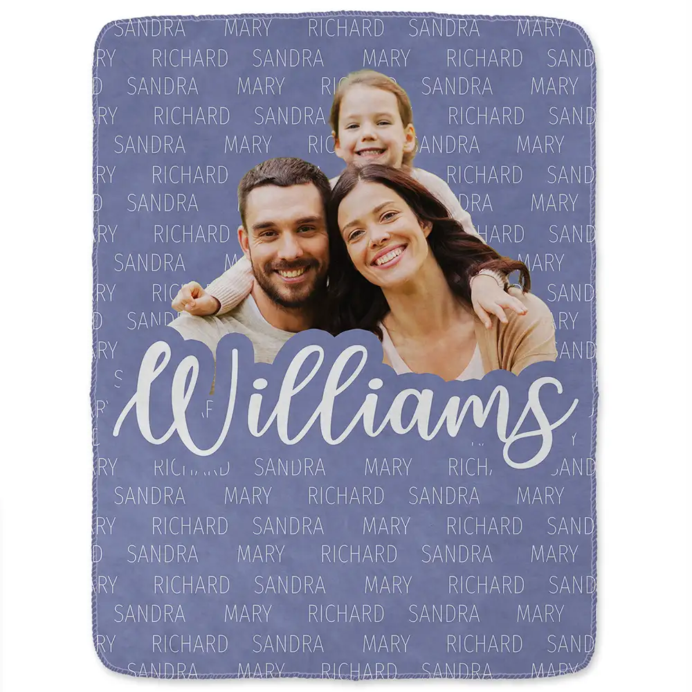Custom Photo Together We Make A Family Custom Name - Personalized Fleece Blanket, Sherpa Blanket - Image 3