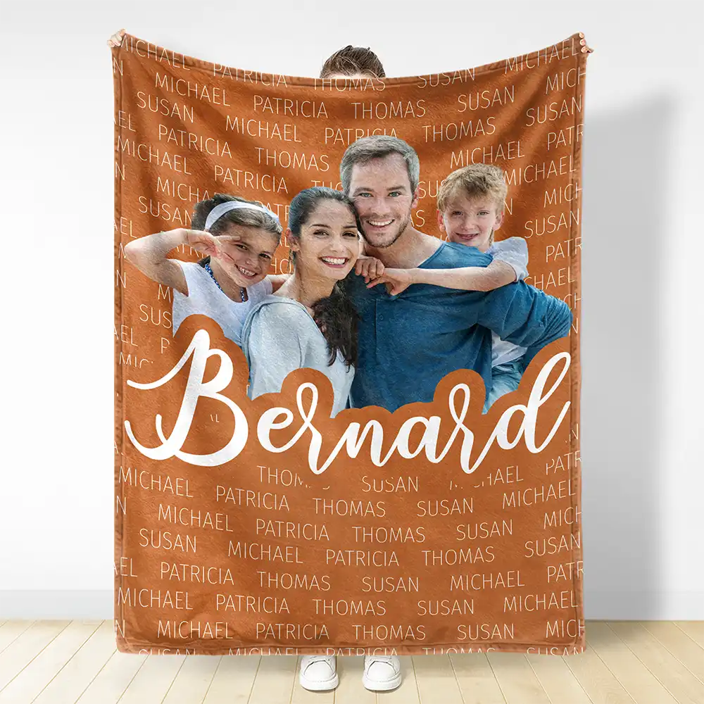Custom Photo Together We Make A Family Custom Name - Personalized Fleece Blanket, Sherpa Blanket - Image 4