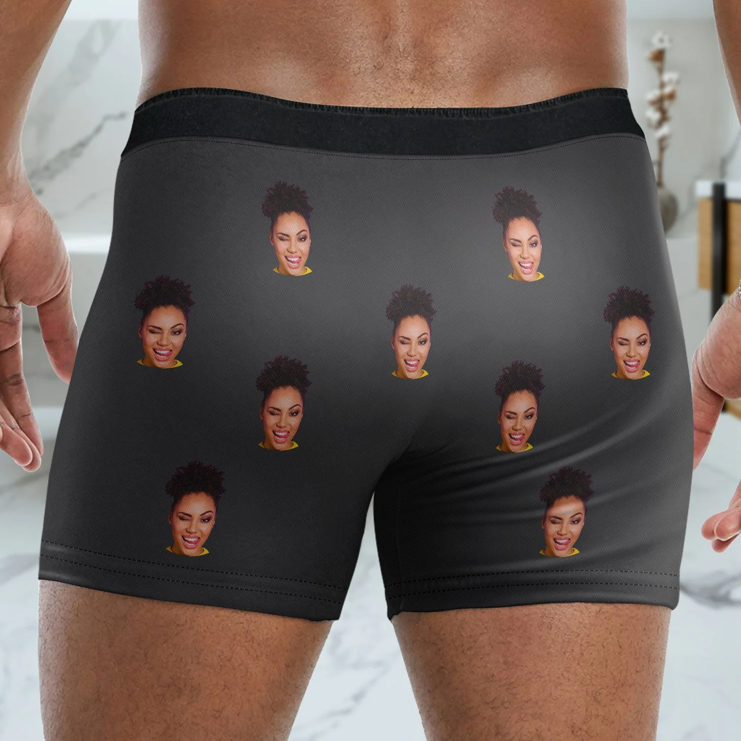Custom Photo Torn Paper - Funny Gift For Husband, Boyfriend - Personalized Men's Boxer Briefs - Image 5