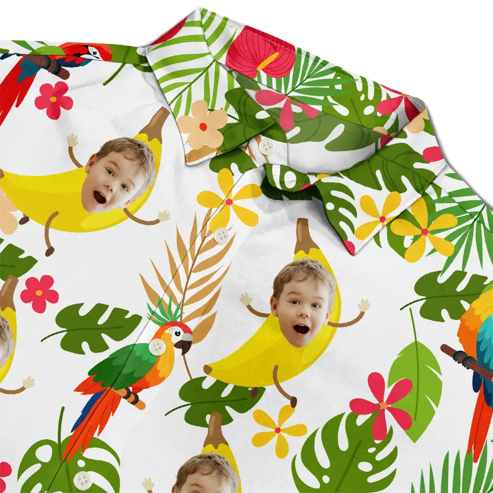 Custom Photo Tropical Fruit Kids - Personalized Hawaiian Shirt - Image 5
