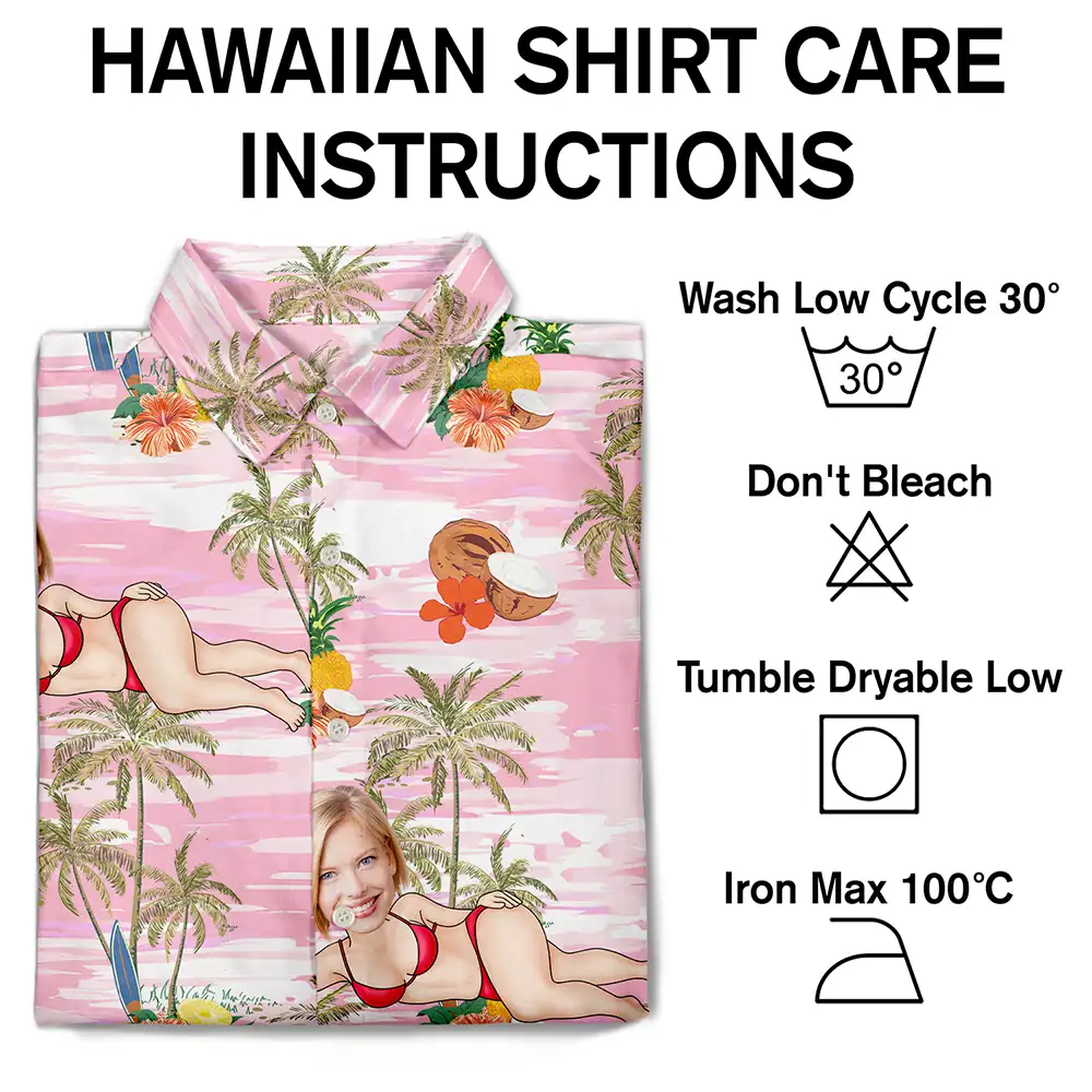 Custom Photo Tropical Sexy Pose - Personalized Hawaiian Shirt - Image 8