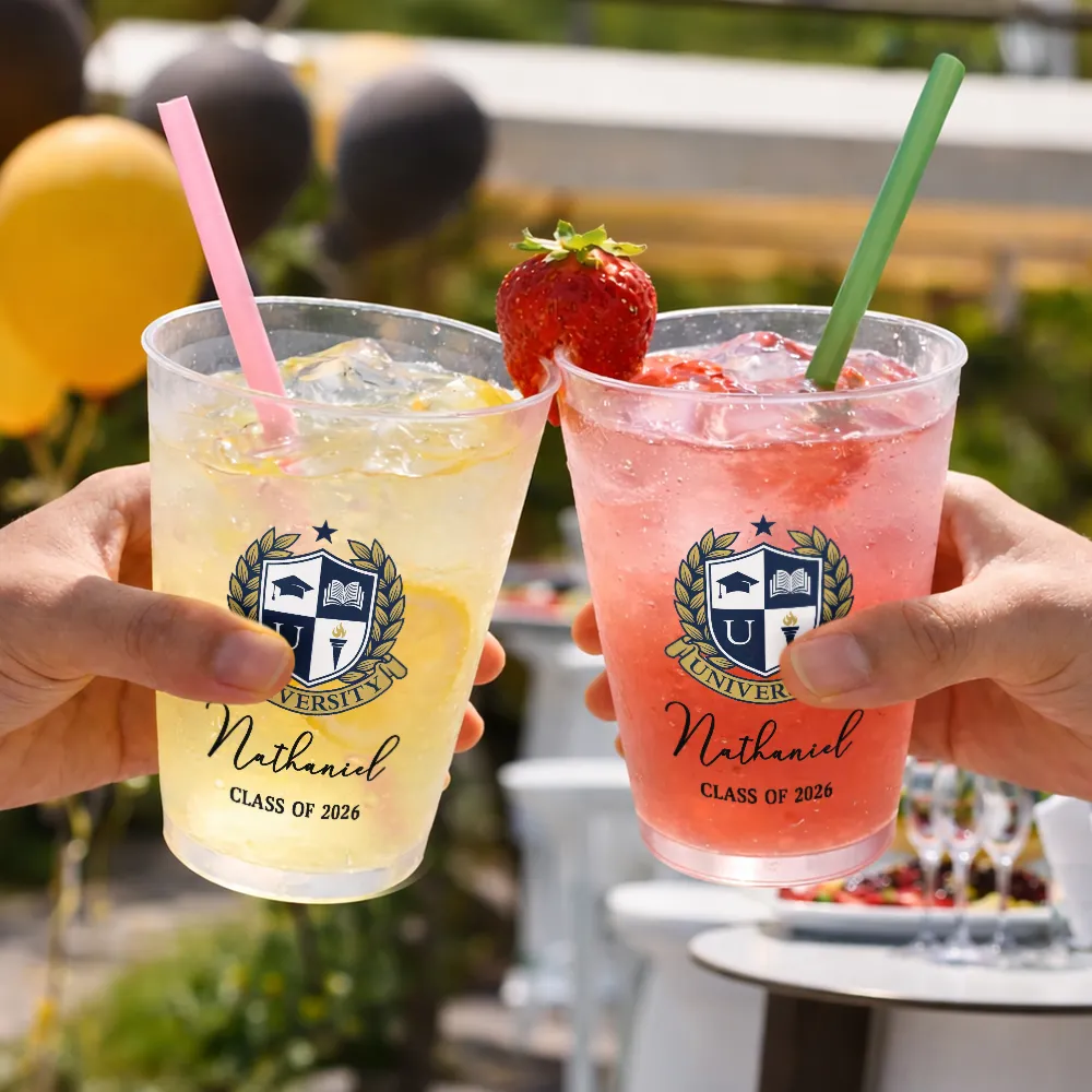 Custom Photo University Logo Graduation - Personalized Frosted Cups - Image 5