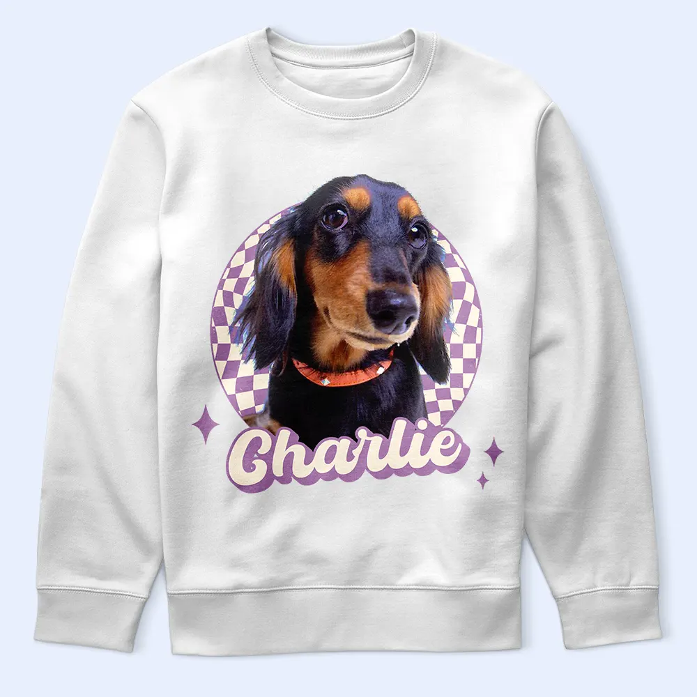 Custom Photo Vintage Dog Cat Pet - Personalized T Shirt - Image 6