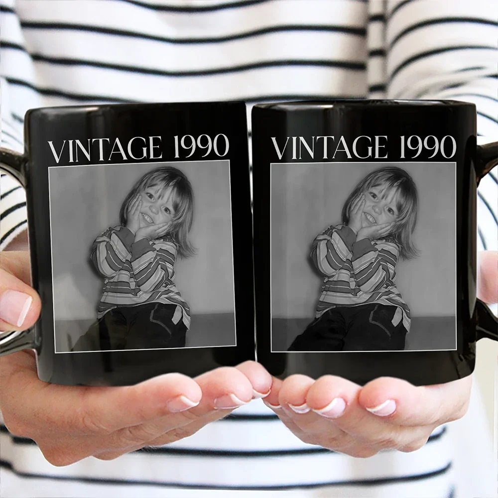 Custom Photo Vintage Image And Year - Personalized Mug - Image 3