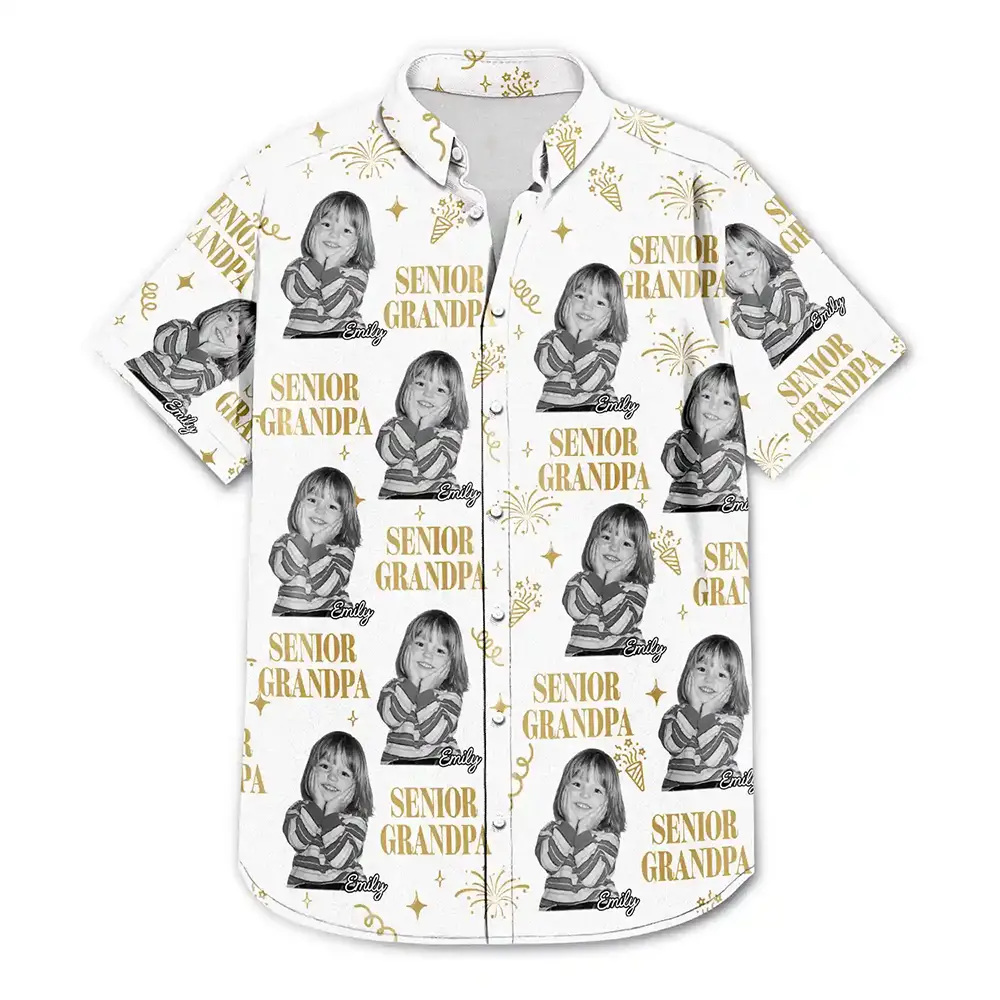 Custom Photo Vintage Senior Family - Personalized Hawaiian Shirt - Image 5