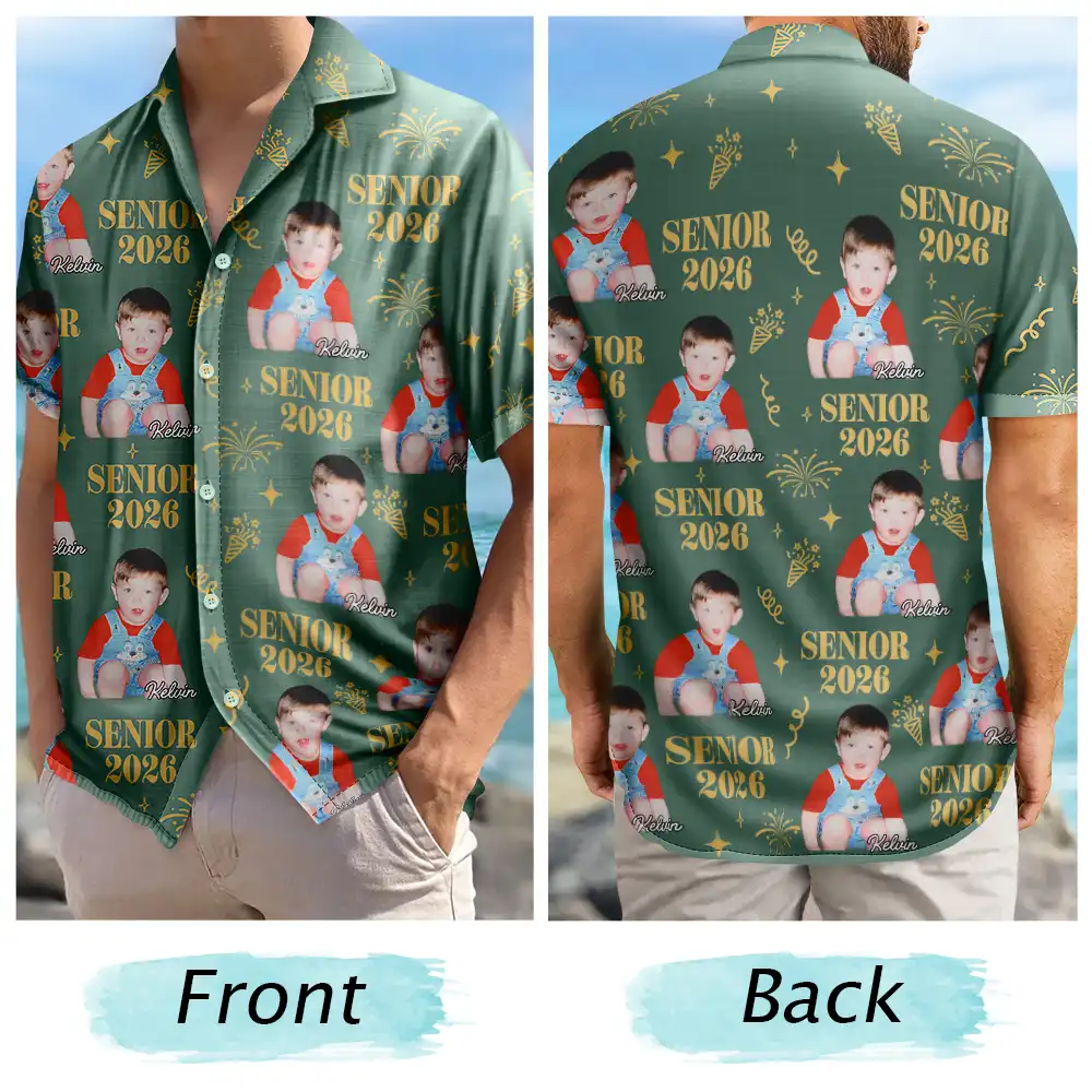 Custom Photo Vintage Senior Family - Personalized Hawaiian Shirt - Image 7