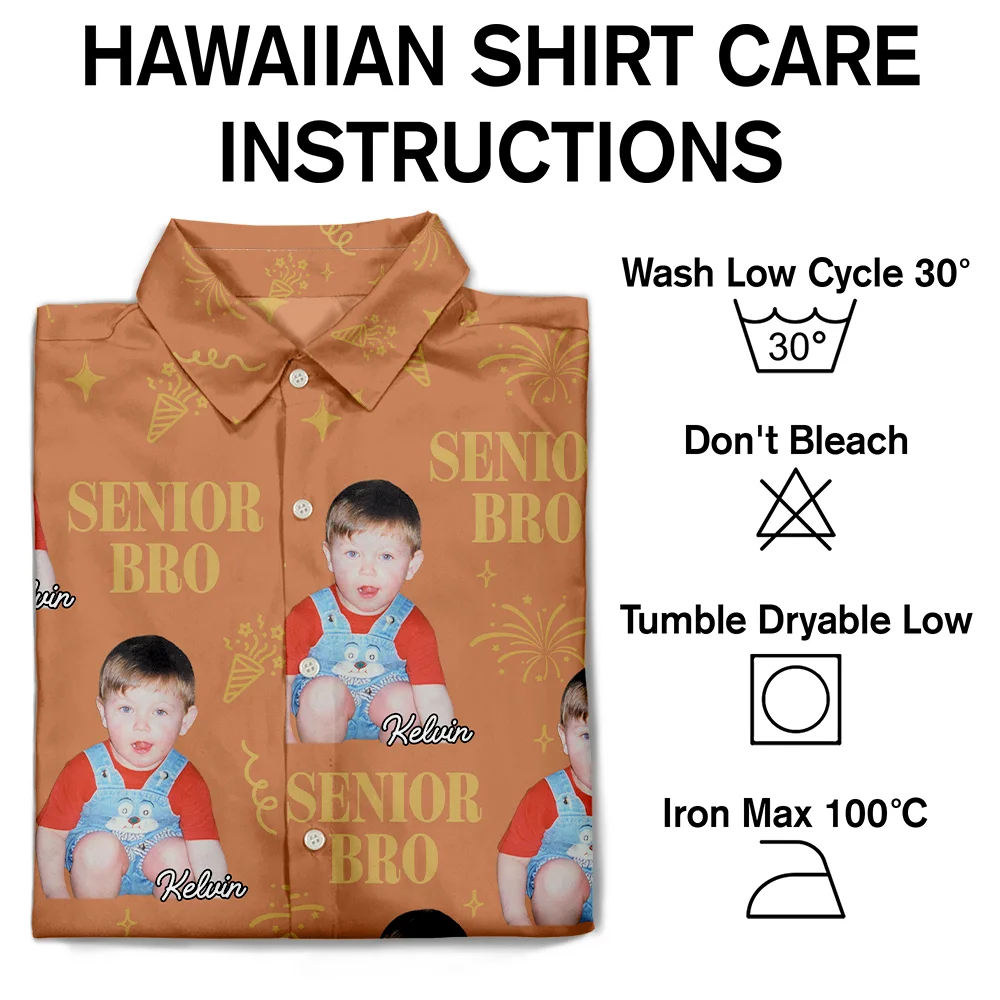 Custom Photo Vintage Senior Family - Personalized Hawaiian Shirt - Image 9