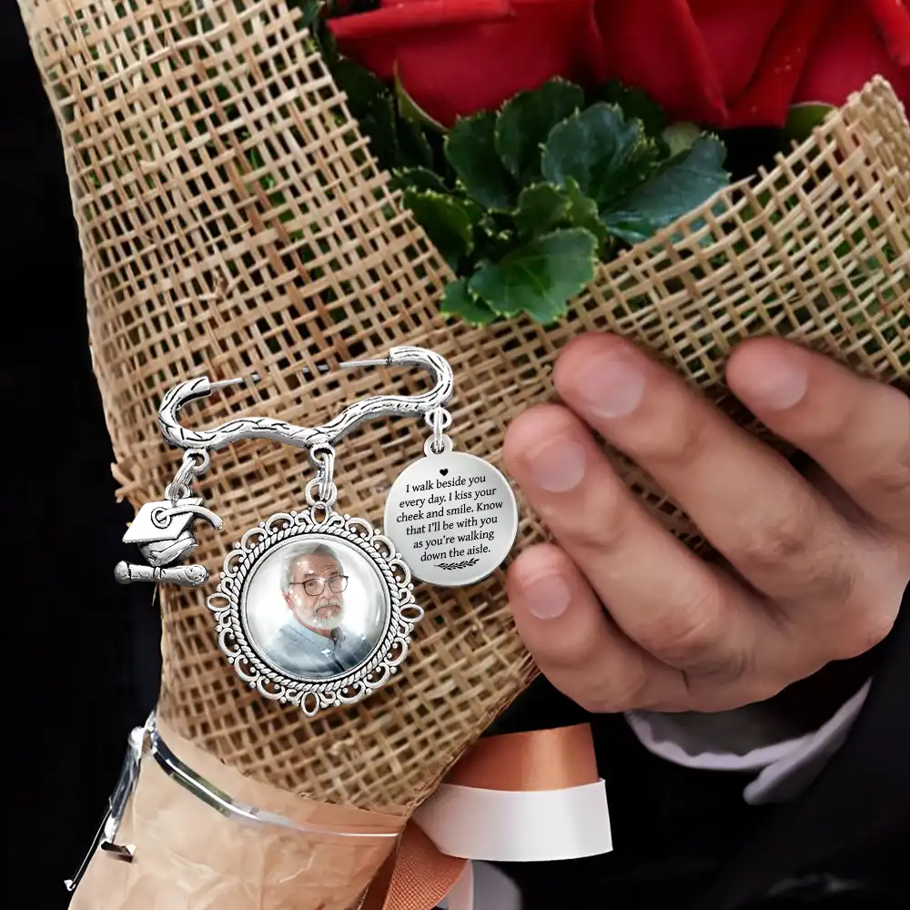Custom Photo Walk Down The Aisle - Personalized Graduation Tassel Pin - Image 4