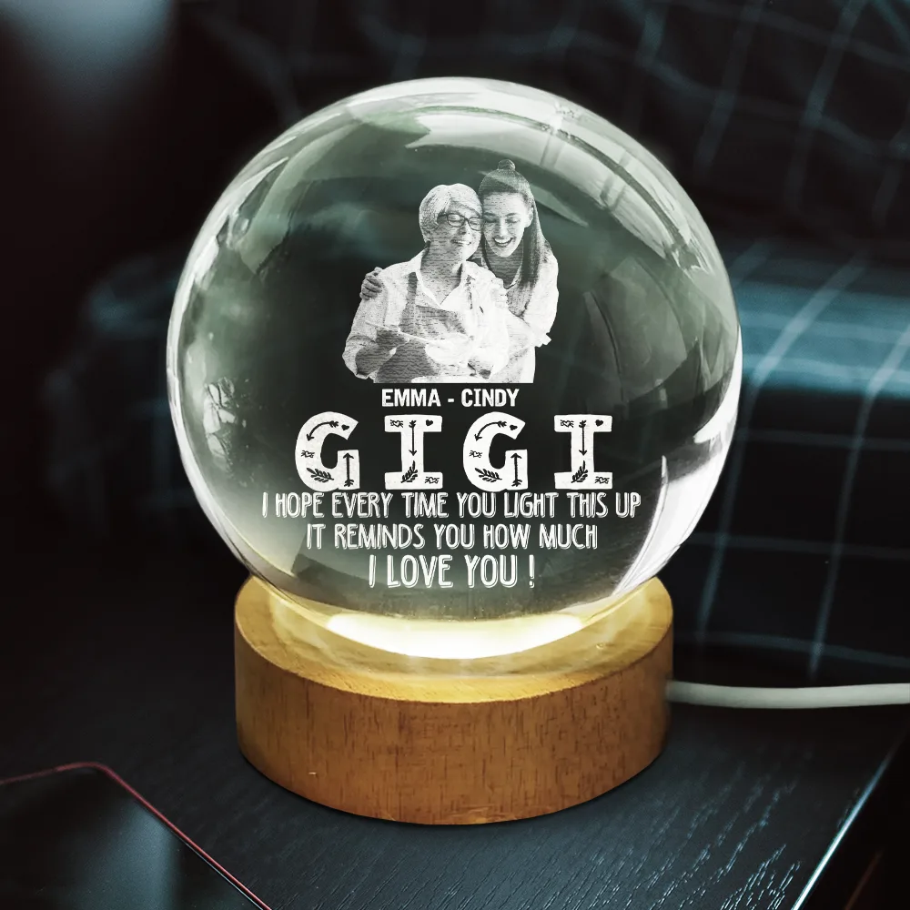 Custom Photo We Hope Every Time You Light This Up - Personalized Crystal Globe Lamp - Image 4