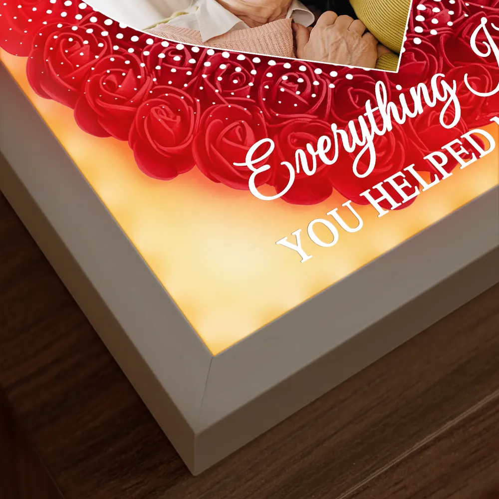 Custom Photo We Love You Everyday - Personalized LED Light Flower Shadow Box - Image 5