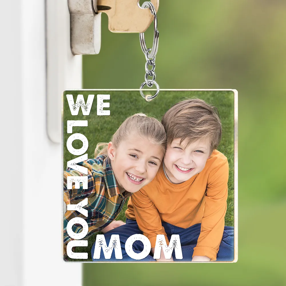 Custom Photo We Love You Mommy Mama Grandma Nana - Personalized Acrylic Keychain - Image 3