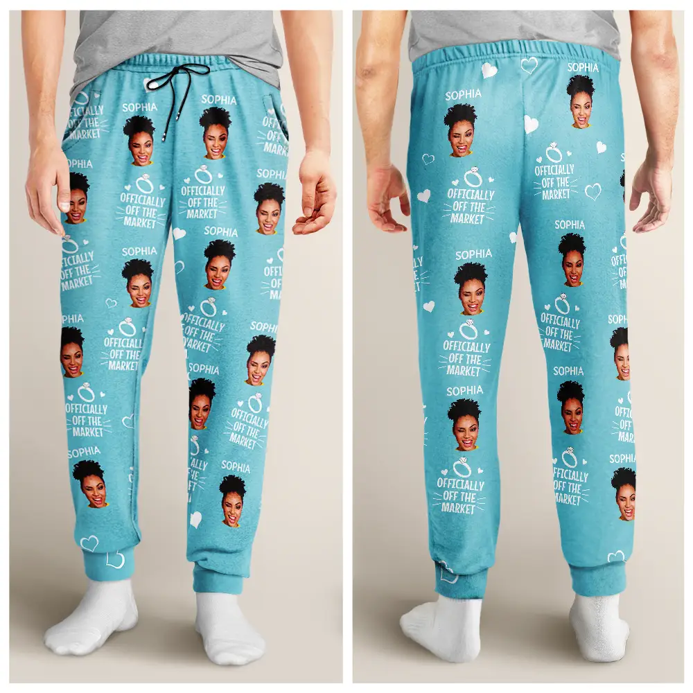 Custom Photo We Officially Said Yes - Personalized Pajama Pants - Image 5