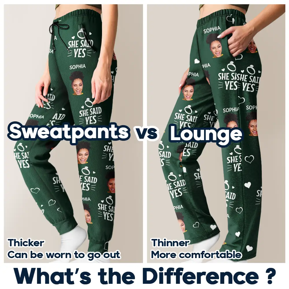 Custom Photo We Officially Said Yes - Personalized Pajama Pants - Image 7