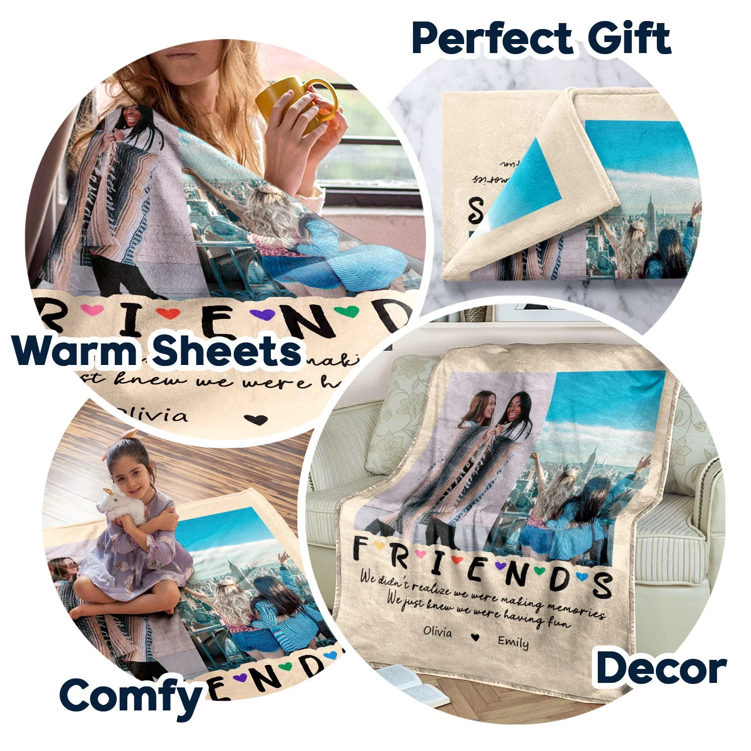 Custom Photo We Were Having Fun - Gift For Bestie - Personalized Fleece Blanket To Grow An Old Friend - Gift For Bestie - Personalized Fleece Blanket - Image 5