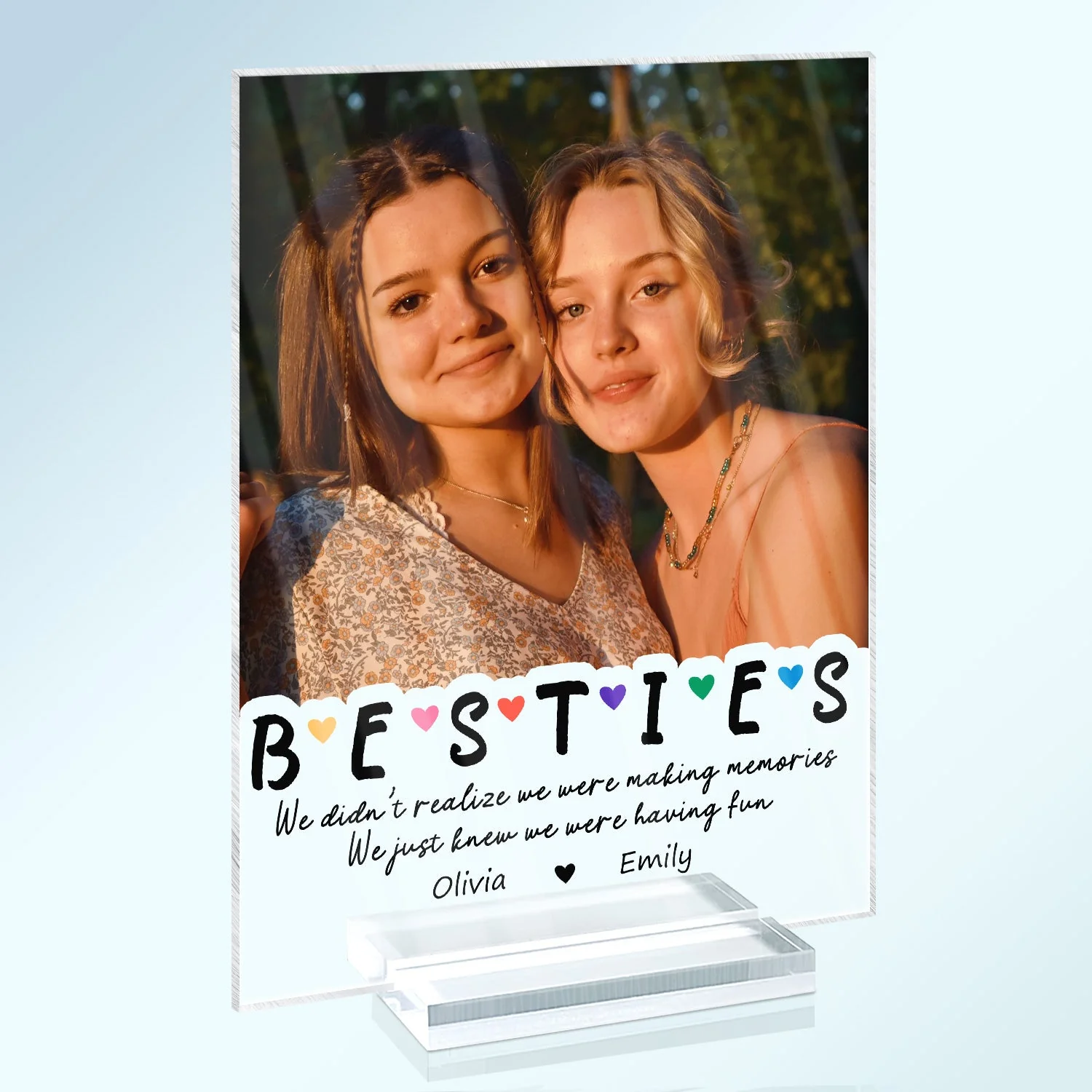 Custom Photo We Were Having Fun - Gift For Bestie - Personalized Vertical Rectangle Acrylic Plaque - Image 3