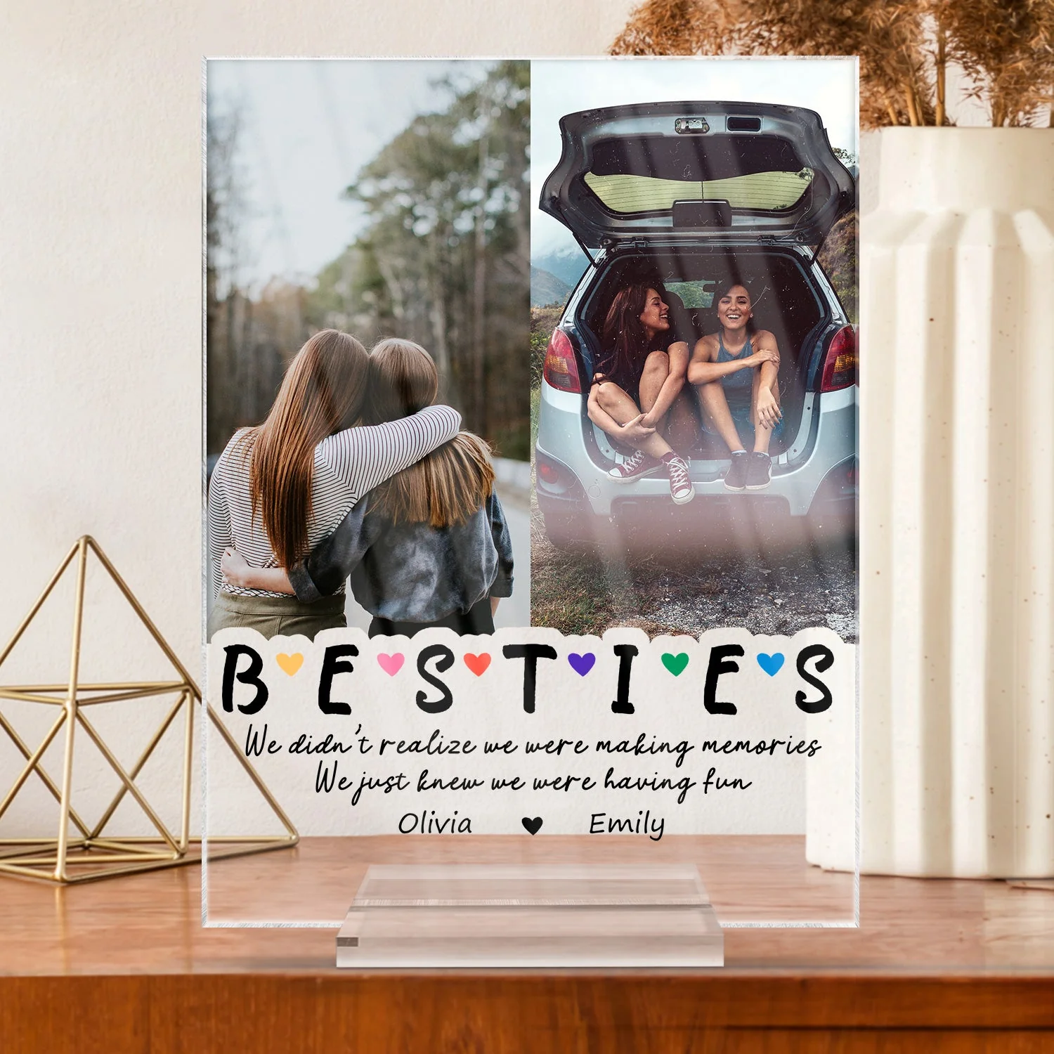 Custom Photo We Were Having Fun - Gift For Bestie - Personalized Vertical Rectangle Acrylic Plaque - Image 4
