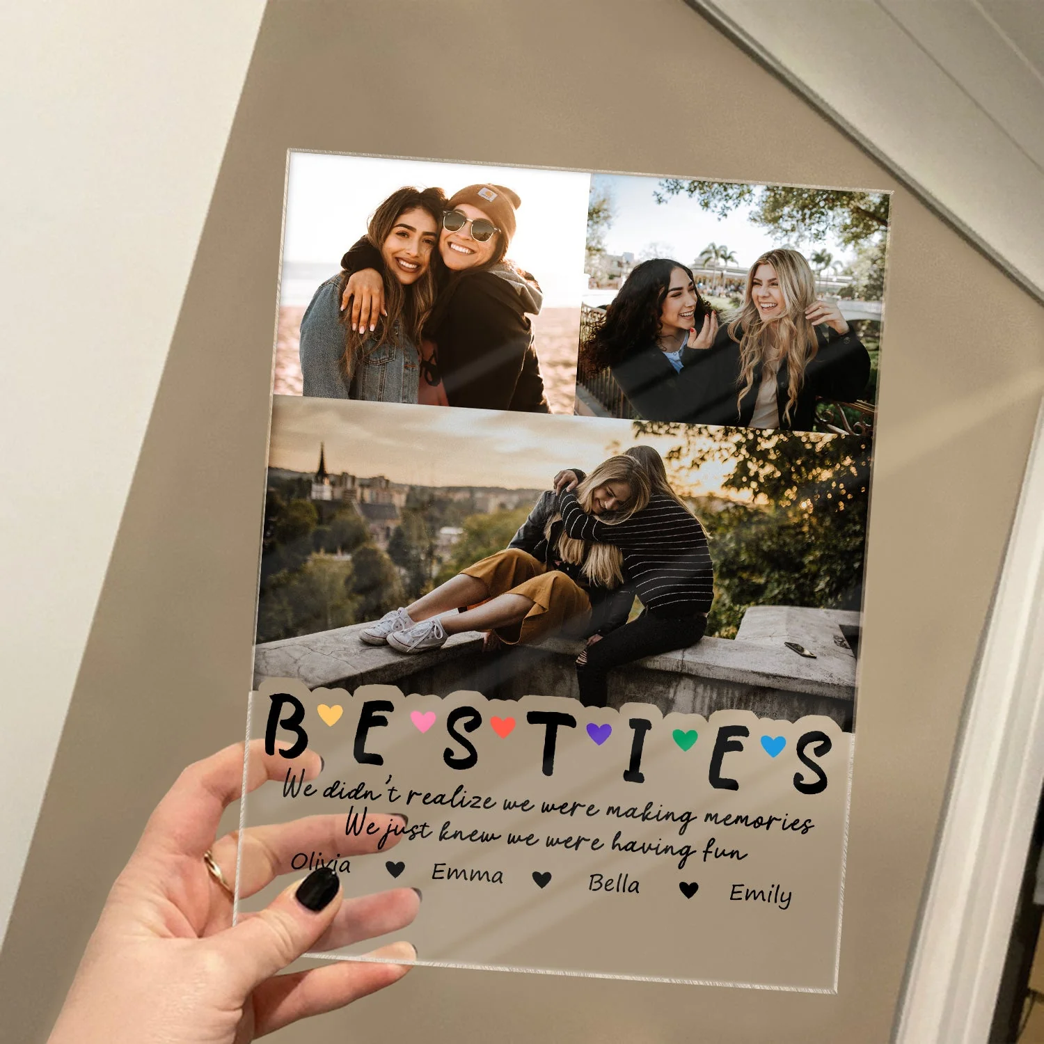 Custom Photo We Were Having Fun - Gift For Bestie - Personalized Vertical Rectangle Acrylic Plaque - Image 5
