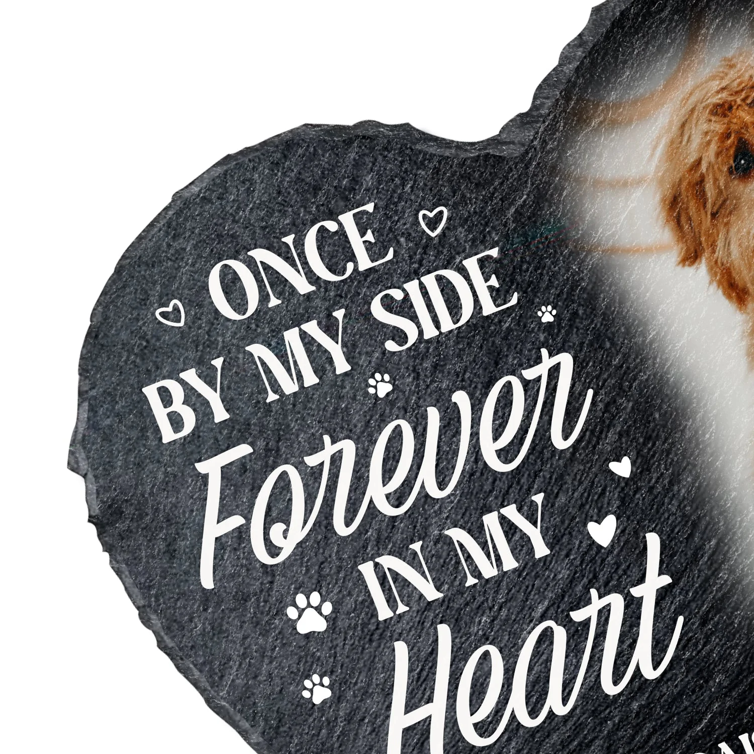 Custom Photo We Will Always Love And Remember You - Memorial Gift - Personalized Heart Memorial Garden Stone - Image 2