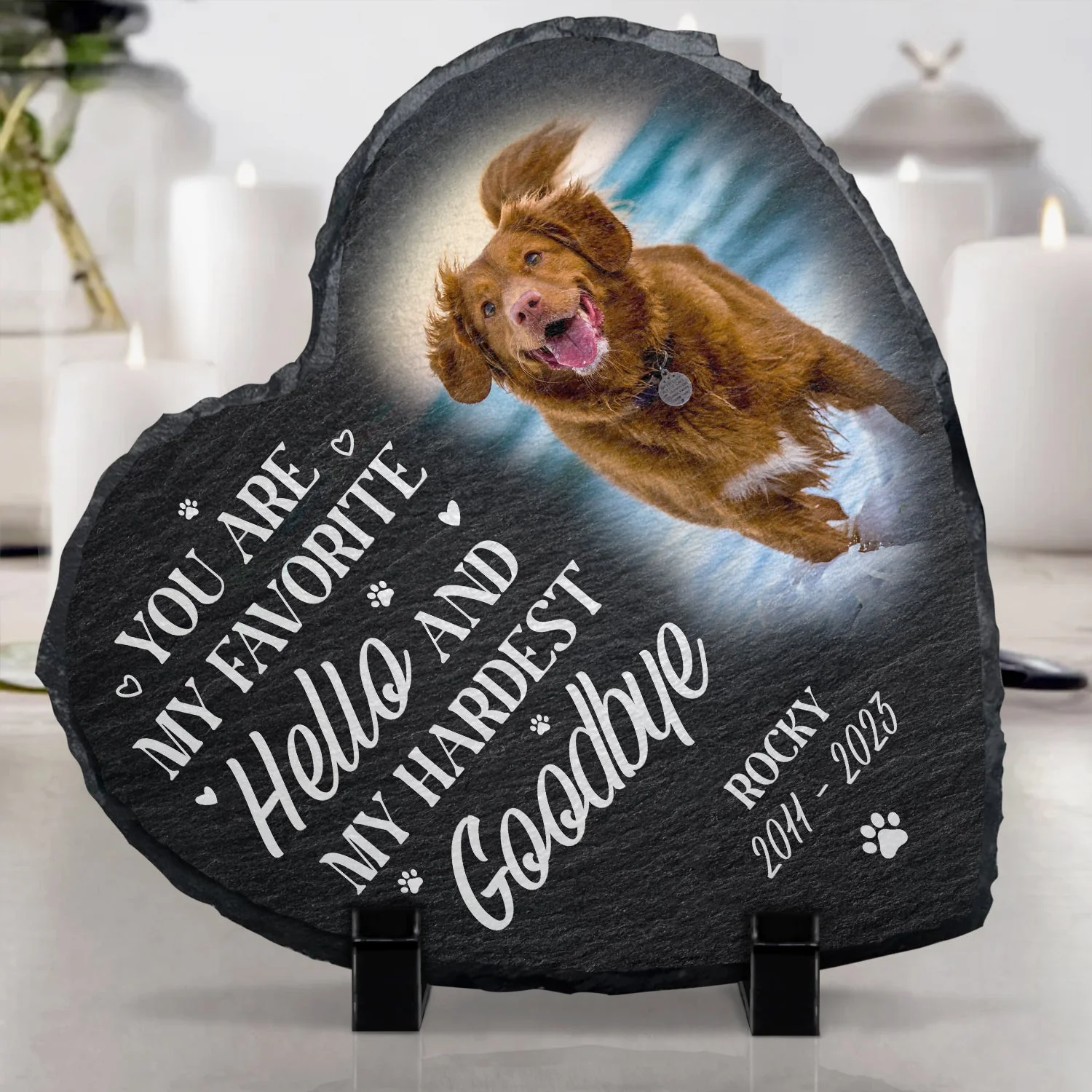 Custom Photo We Will Always Love And Remember You - Memorial Gift - Personalized Heart Memorial Garden Stone - Image 4