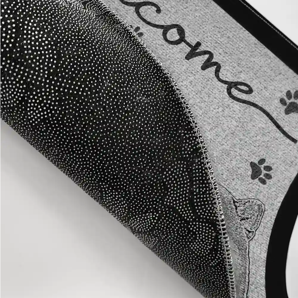 Custom Photo Welcome Pet Face Dog Cat Pencil Drawing - Personalized Doormat - Image 4