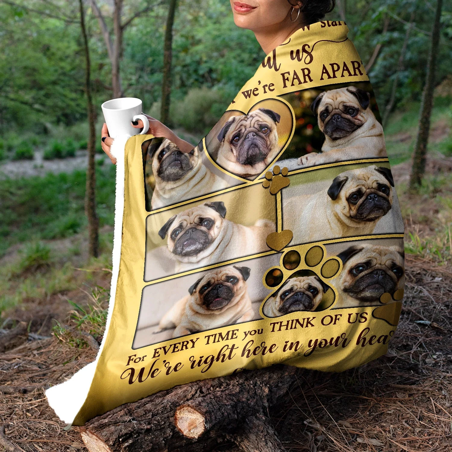 Custom Photo When Tomorrow Starts Without Me - Memorial Gift For Dog Lover, Cat Mom, Pet Loss - Personalized Fleece Blanket - Image 3