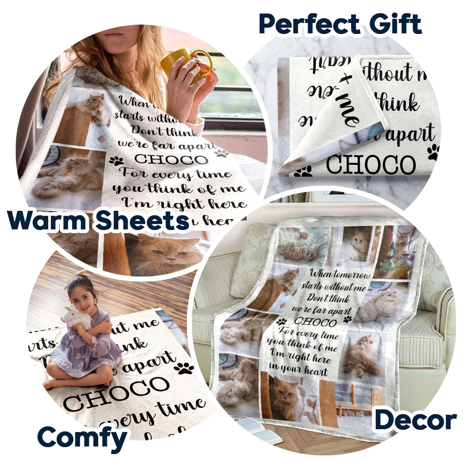 Custom Photo When Tomorrow Starts Without Me - Pet Memorial Gift - Personalized Fleece Blanket - Image 5
