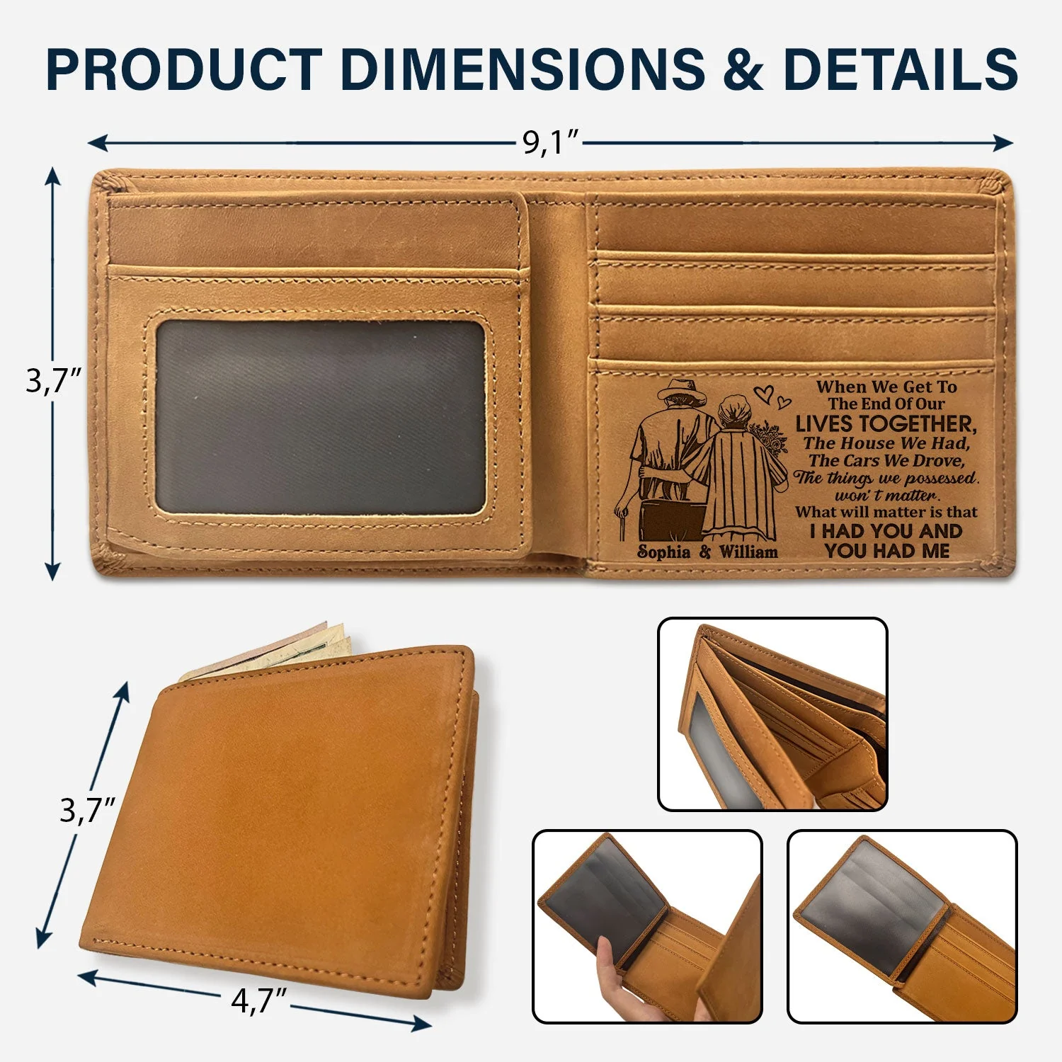 Custom Photo When We Get To The End Of Our Life - Anniversary Gift For Spouse, Husband, Wife, Old Couple - Personalized Bifold Wallet - Image 3