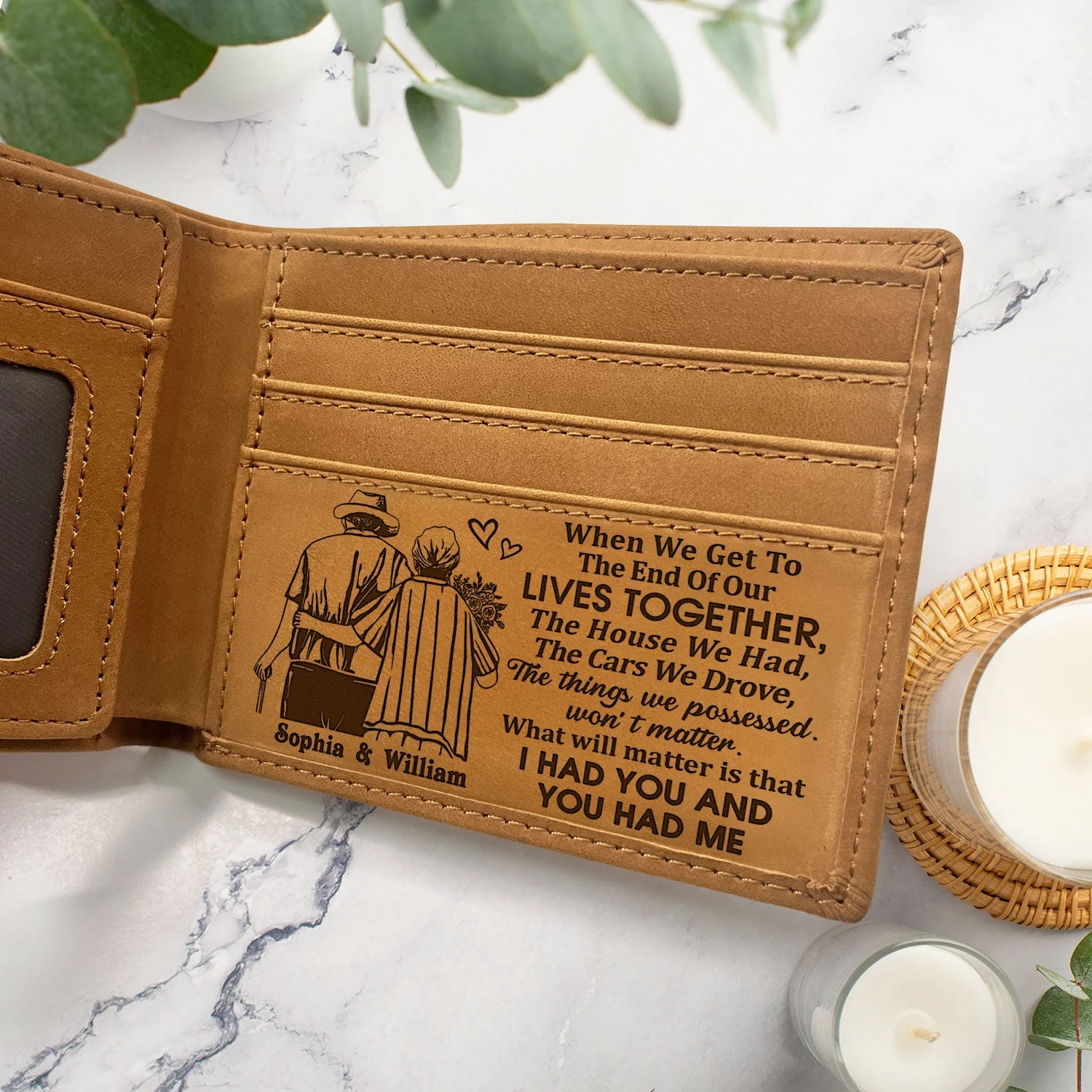 Custom Photo When We Get To The End Of Our Life - Anniversary Gift For Spouse, Husband, Wife, Old Couple - Personalized Bifold Wallet - Image 5