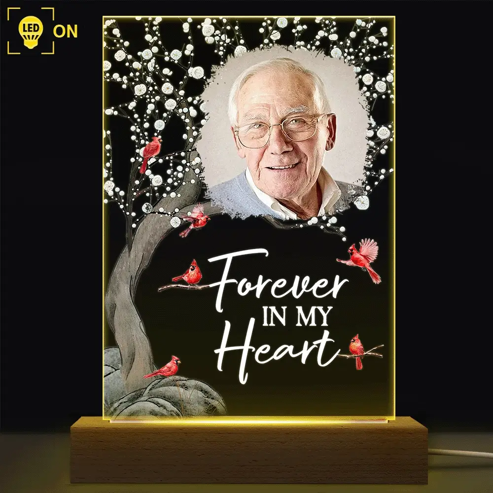 Custom Photo When You Miss Me Have No Fear Memorial - Personalized 3D Led Light Wooden Base - Image 2