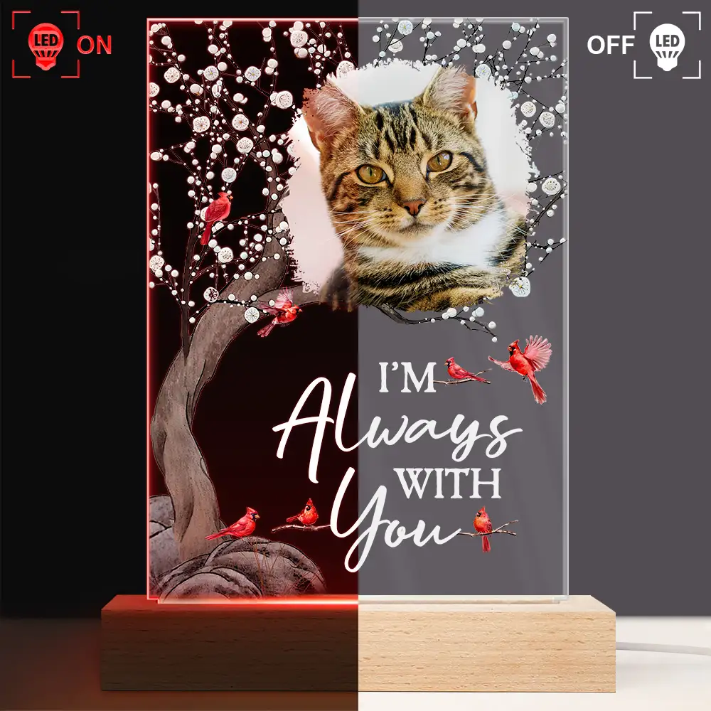 Custom Photo When You Miss Me Have No Fear Memorial - Personalized 3D Led Light Wooden Base - Image 3