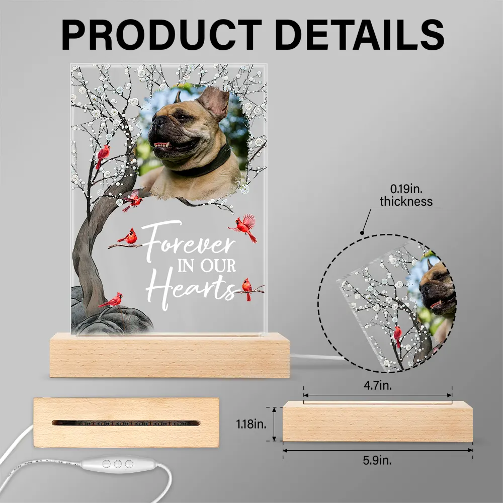 Custom Photo When You Miss Me Have No Fear Memorial - Personalized 3D Led Light Wooden Base - Image 5