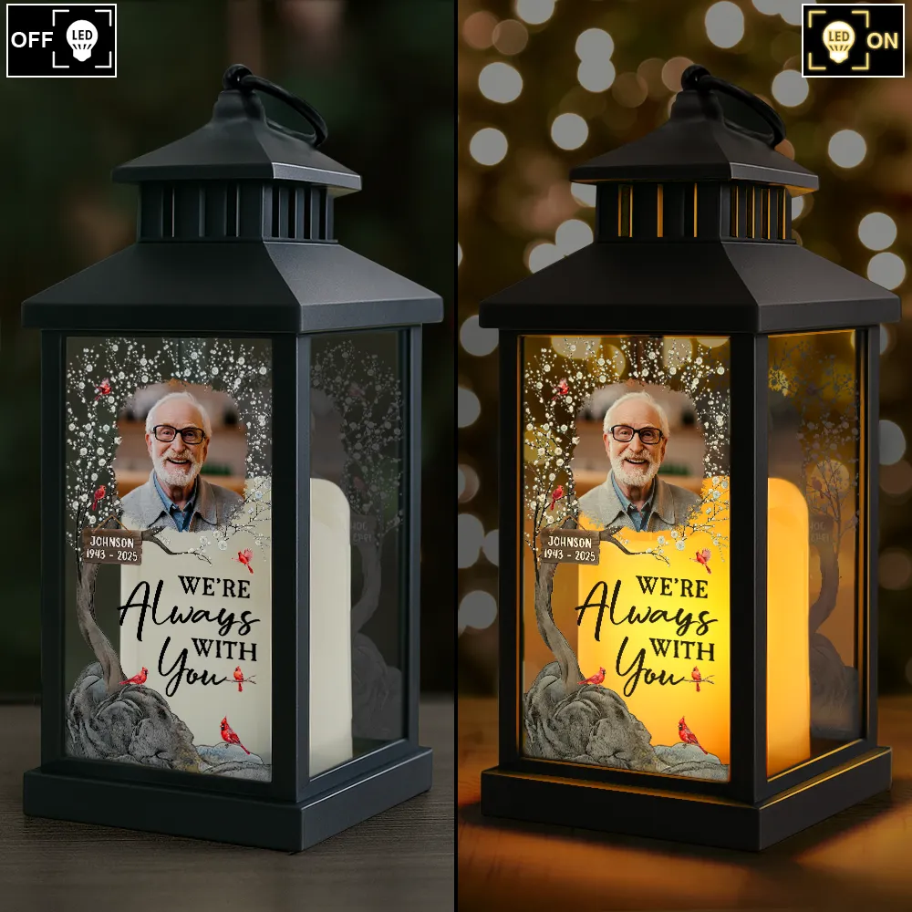 Custom Photo When You Miss Me Have No Fear Memorial - Personalized LED Candle Lantern - Image 4