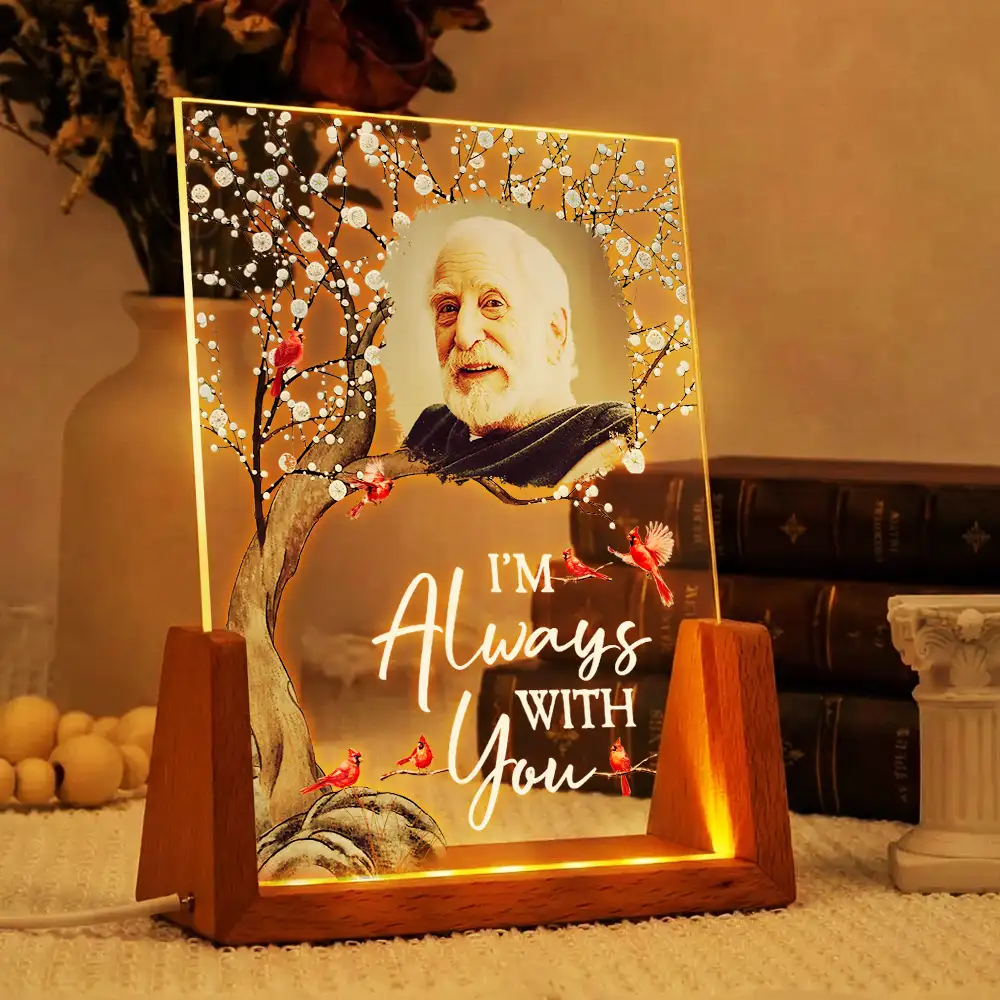 Custom Photo When You Miss Me Have No Fear Memorial - Personalized Night Light - Image 4