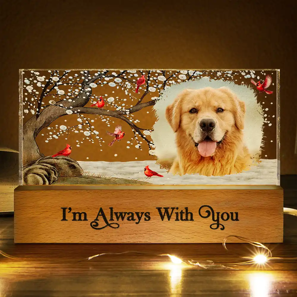 Custom Photo When You Miss Me Have No Fear Memorial - Personalized Rectangle LED Light - Image 3