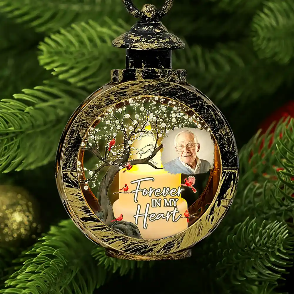 Custom Photo When You Miss Me Have No Fear - Personalized Candlelight Lantern Ornament - Image 2