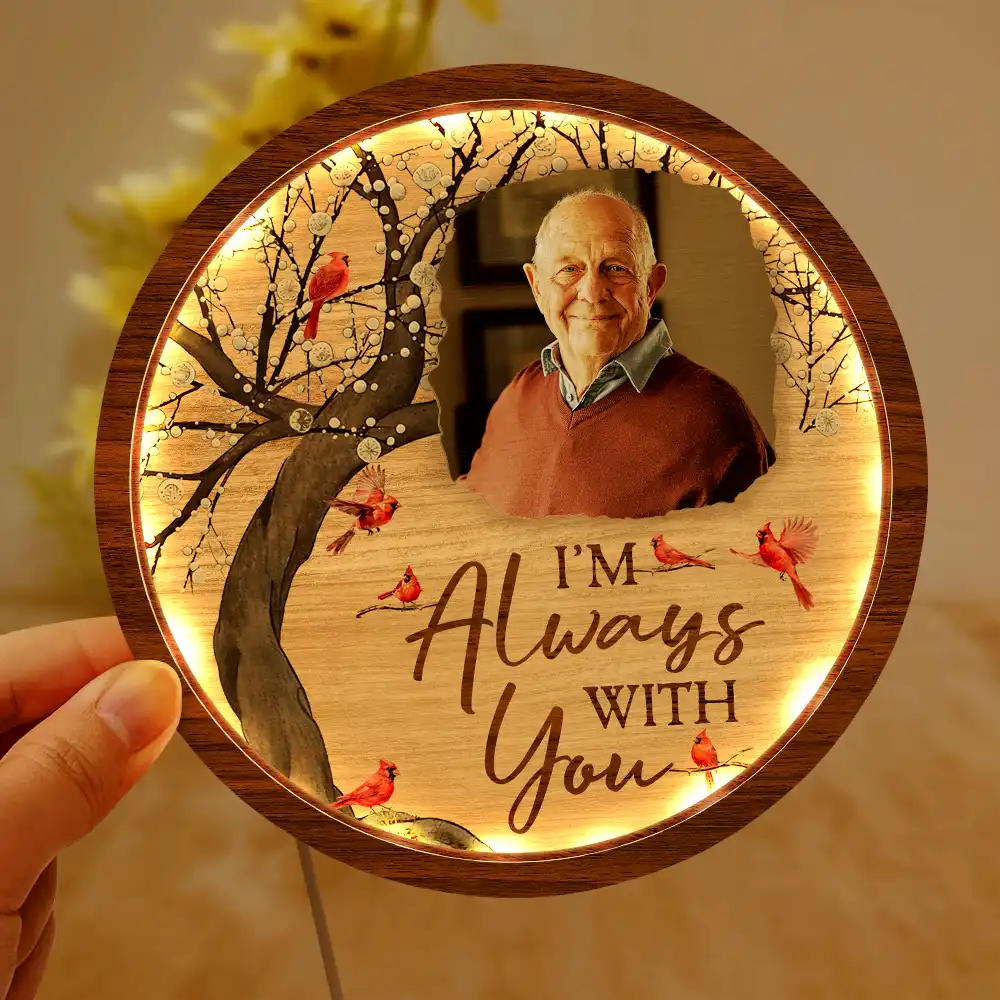 Custom Photo When You Miss Me Have No Fear - Personalized LED Light Wooden Plaque - Image 6