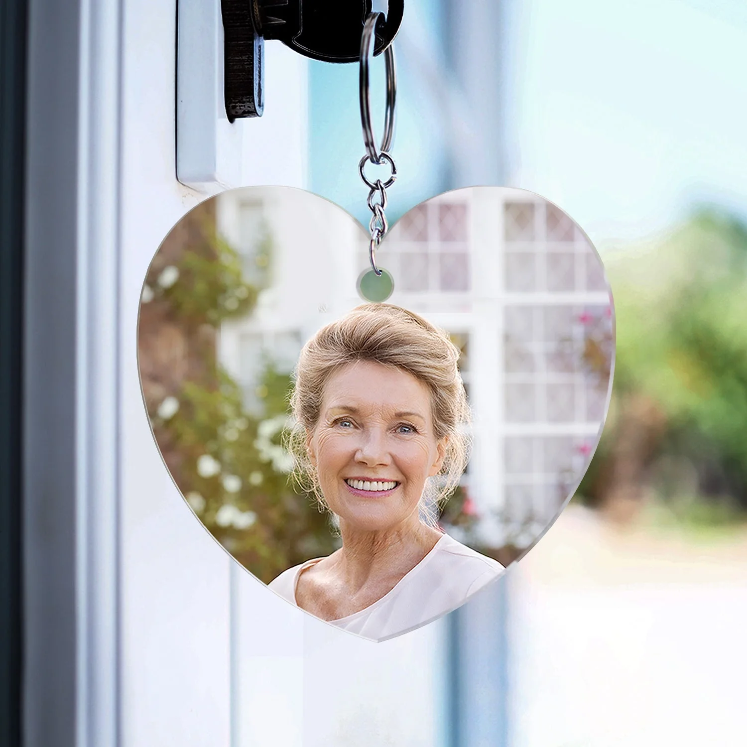 Custom Photo When You Miss Me Hold This Little Heart - Loving, Memorial Gift For Family, Siblings, Friends - Personalized Acrylic Keychain - Image 3