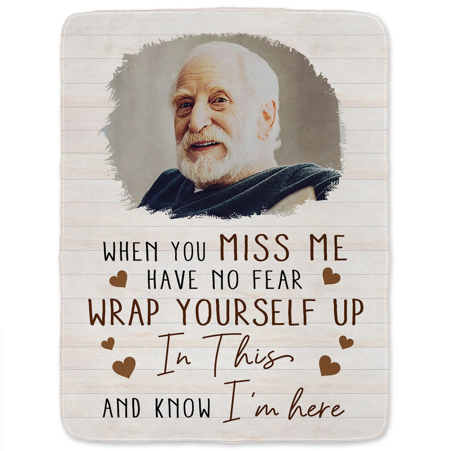 Custom Photo When You Miss Me - Loving, Memorial Gift For Family, Siblings, Friends, Dog Lovers, Cat Lovers - Personalized Fleece Blanket - Image 2