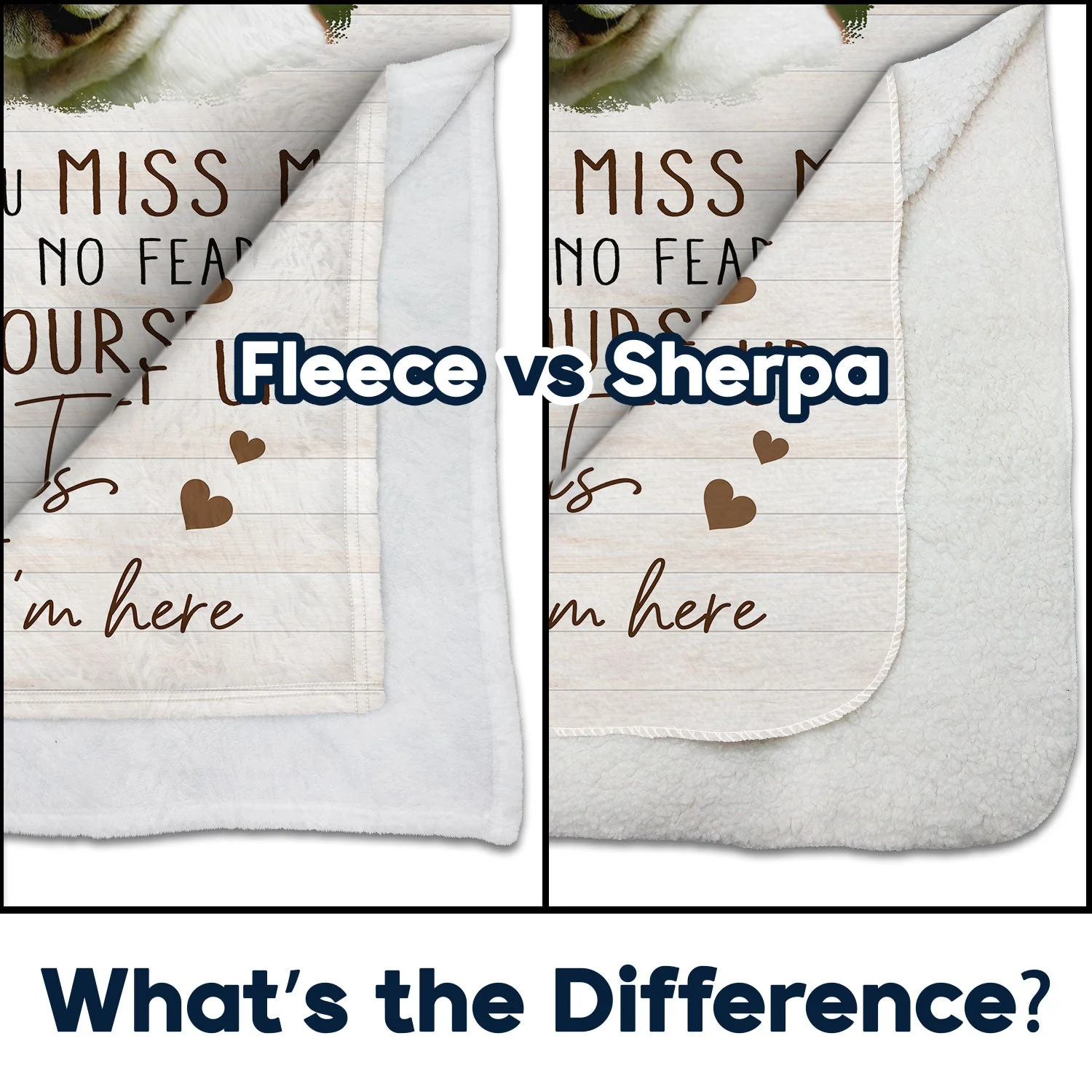 Custom Photo When You Miss Me - Loving, Memorial Gift For Family, Siblings, Friends, Dog Lovers, Cat Lovers - Personalized Fleece Blanket - Image 4
