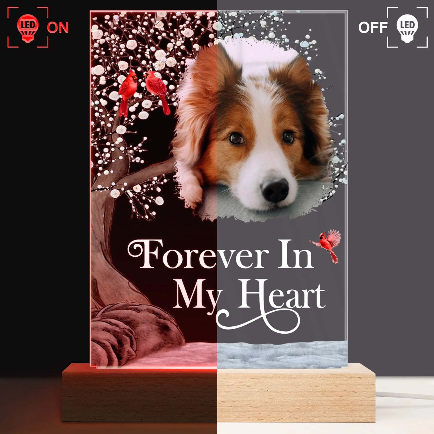 Custom Photo When You Miss Me - Loving, Memorial Gift For Family, Siblings, Friends - Personalized 3D Led Light Wooden Base - Image 3