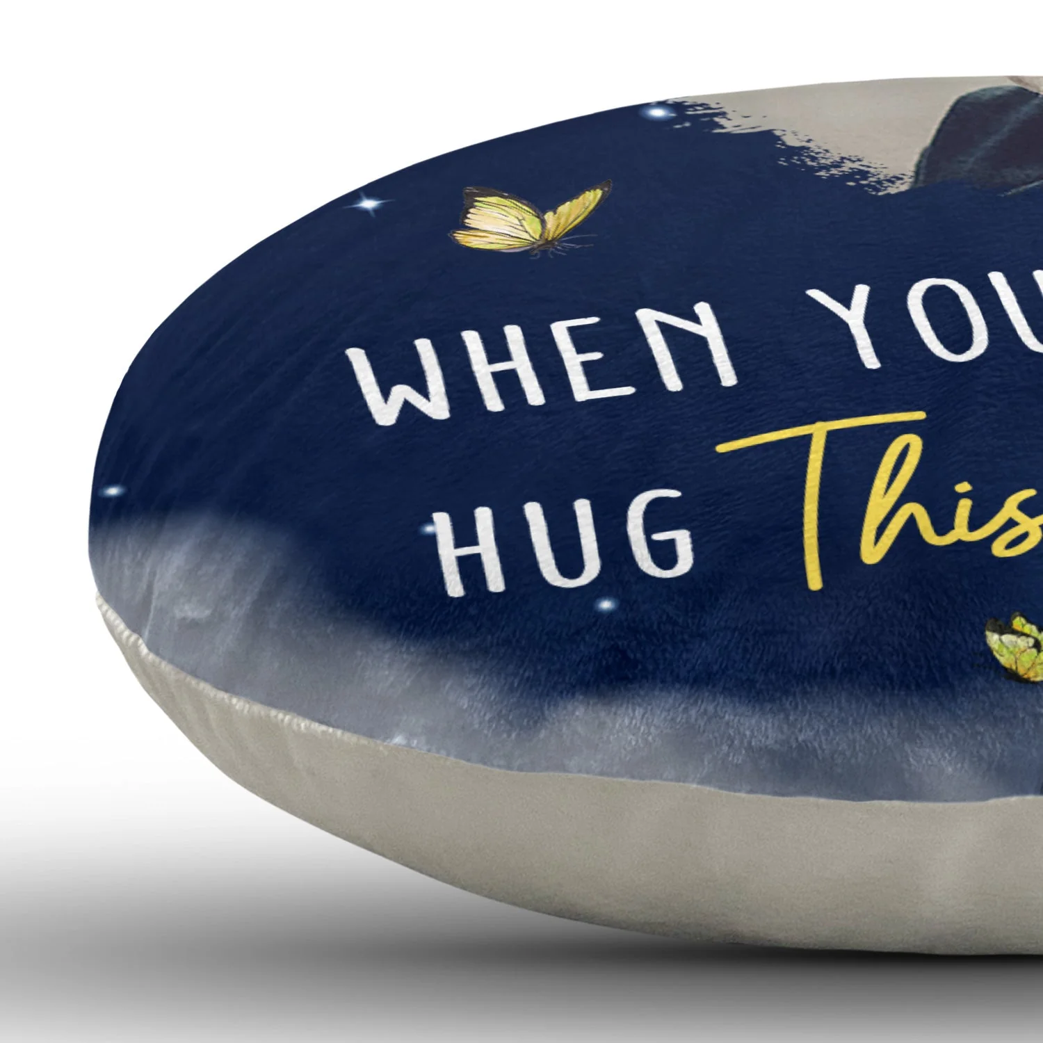 Custom Photo When You Miss Me - Loving, Memorial Gift For Family, Siblings, Friends - Personalized Cloud Shaped Pillow - Image 4